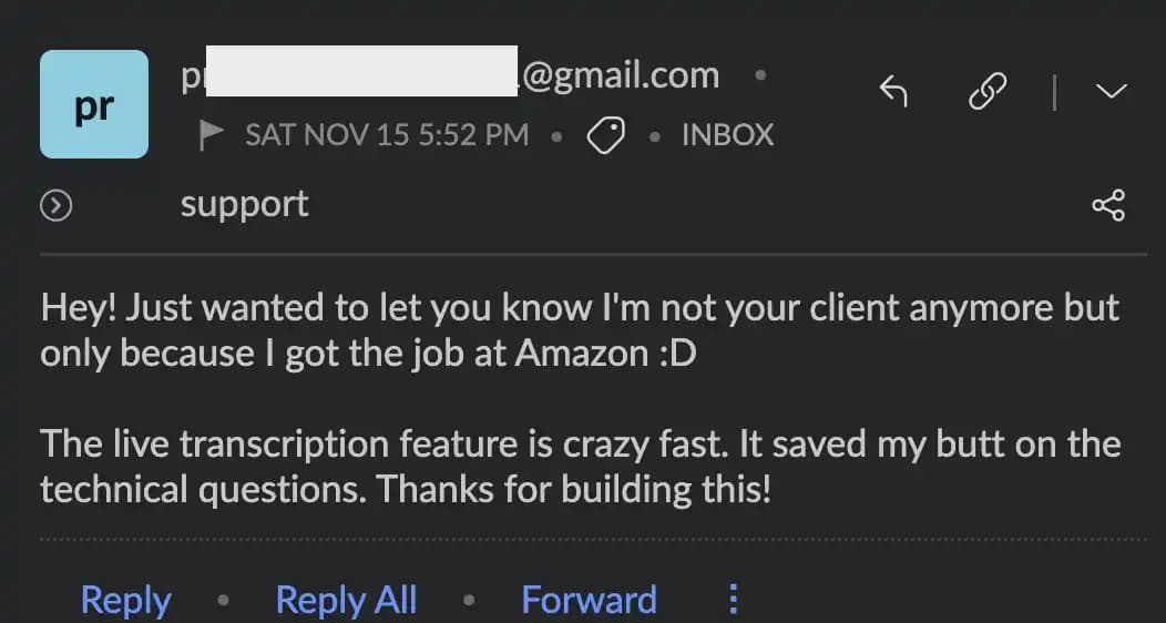 Email message 2