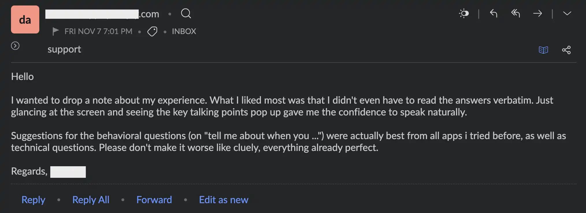 Email message 3