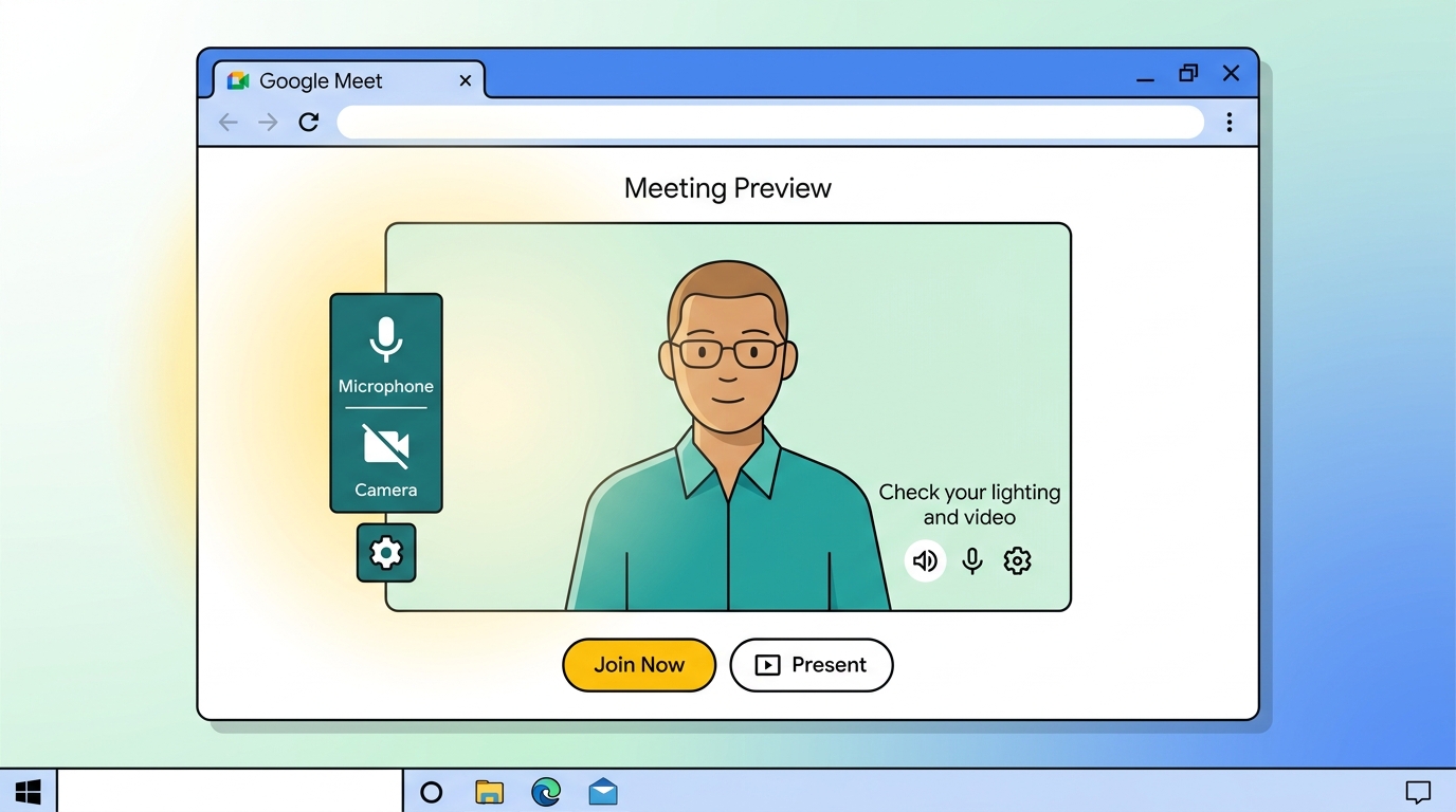 Corporate candidate using a blurred background in a Microsoft Teams call